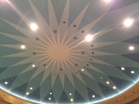 The ceiling of the rotating conference rooms.