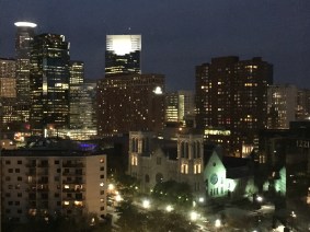 Pretty cool view from the hotel...when we finally got to the right one. That's a story for another time.